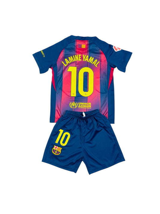Barcelona home youth soccer set - Lamine Yamal #10