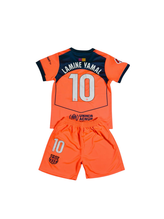 Barcelona away third youth soccer set - Lamine Yamal #10