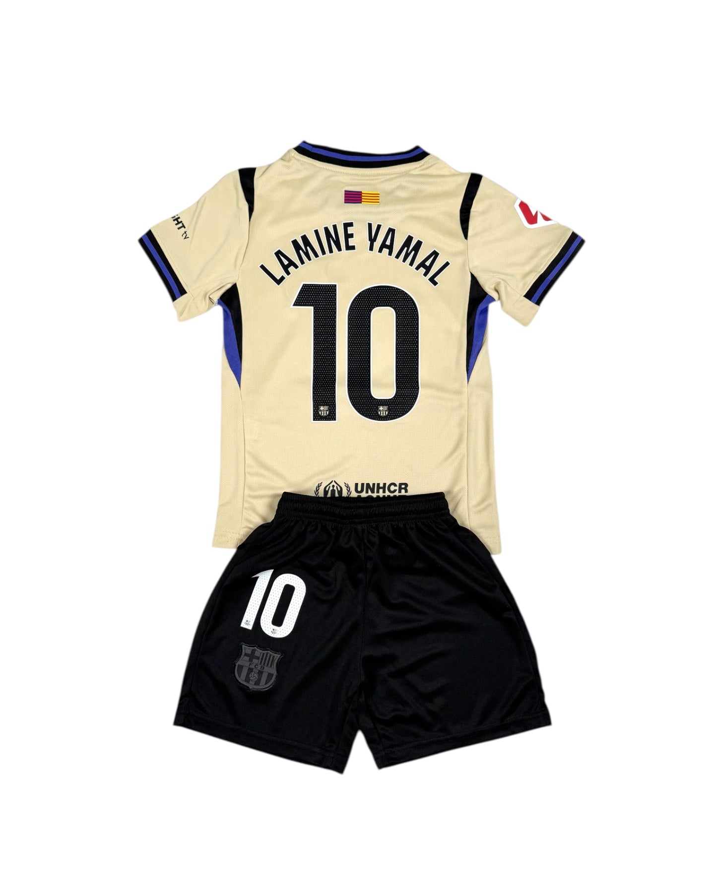 Barcelona away youth soccer set - Lamine Yamal #10