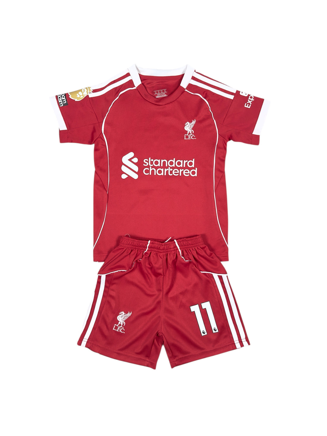 Liverpool Home youth soccer set - Salah #11