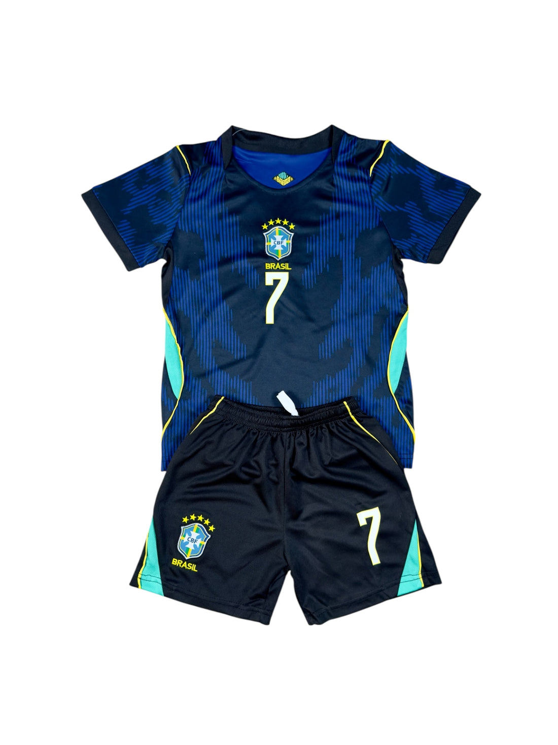 Brazil Away youth soccer set - Vini Jr #7