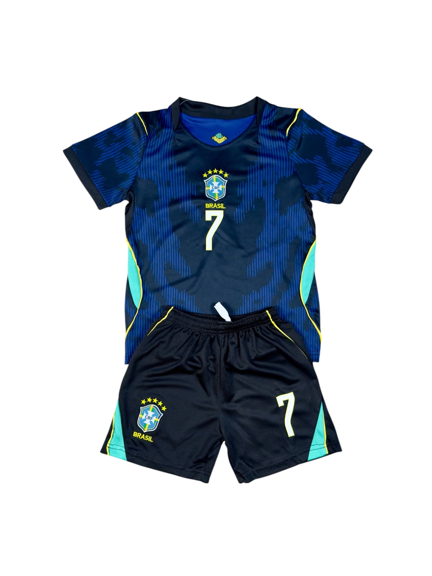 Brazil Away youth soccer set - Vini Jr #7