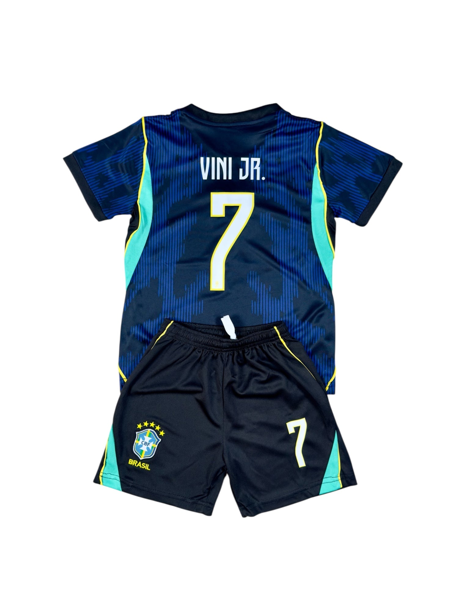 Brazil Away youth soccer set - Vini Jr #7