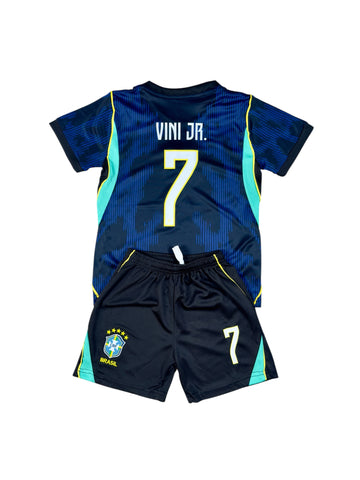 Brazil Away youth soccer set - Vini Jr #7