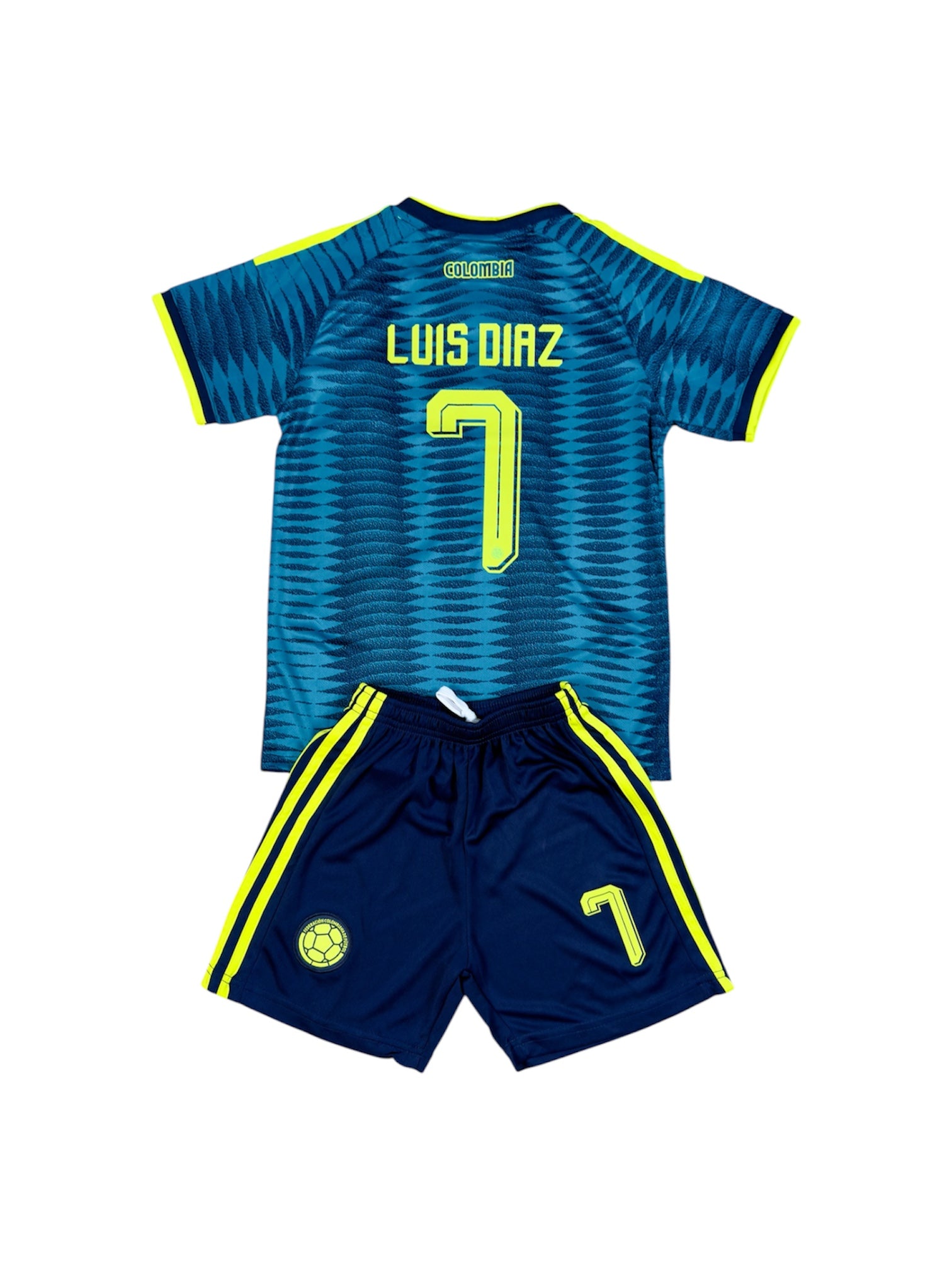 Colombia Away youth soccer set - Luis Diaz #7