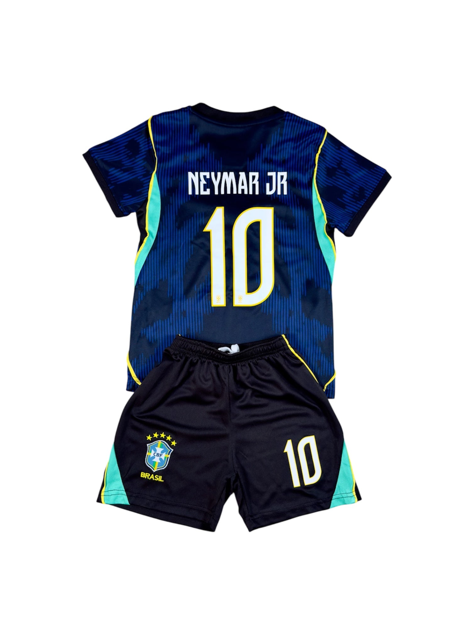 Brazil Away youth soccer set - Neymar Jr #10