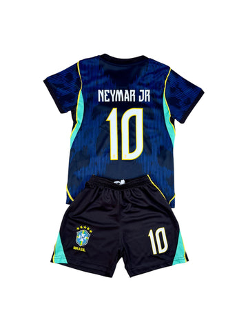 Brazil Away youth soccer set - Neymar Jr #10