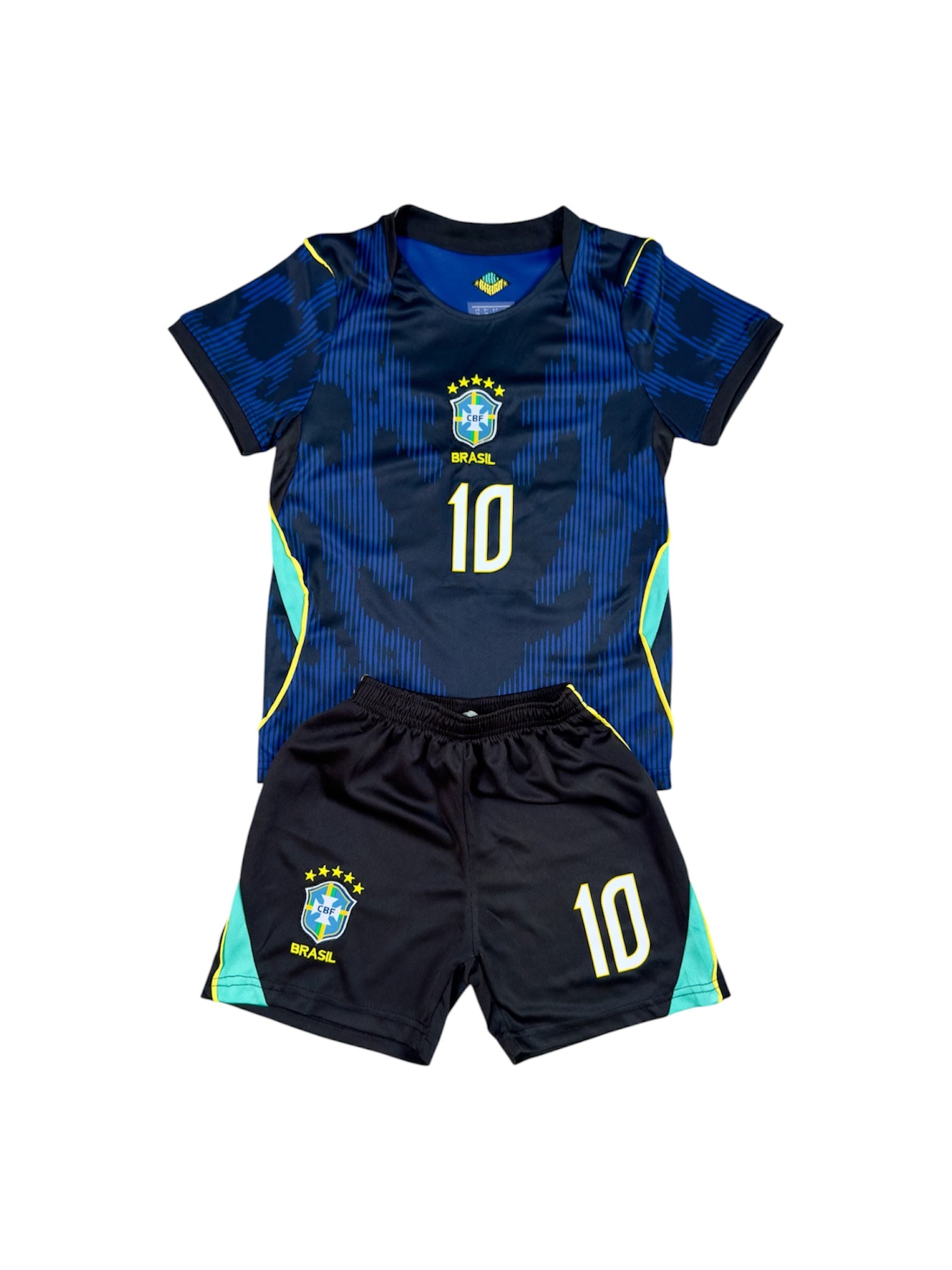 Brazil Away youth soccer set - Neymar Jr #10