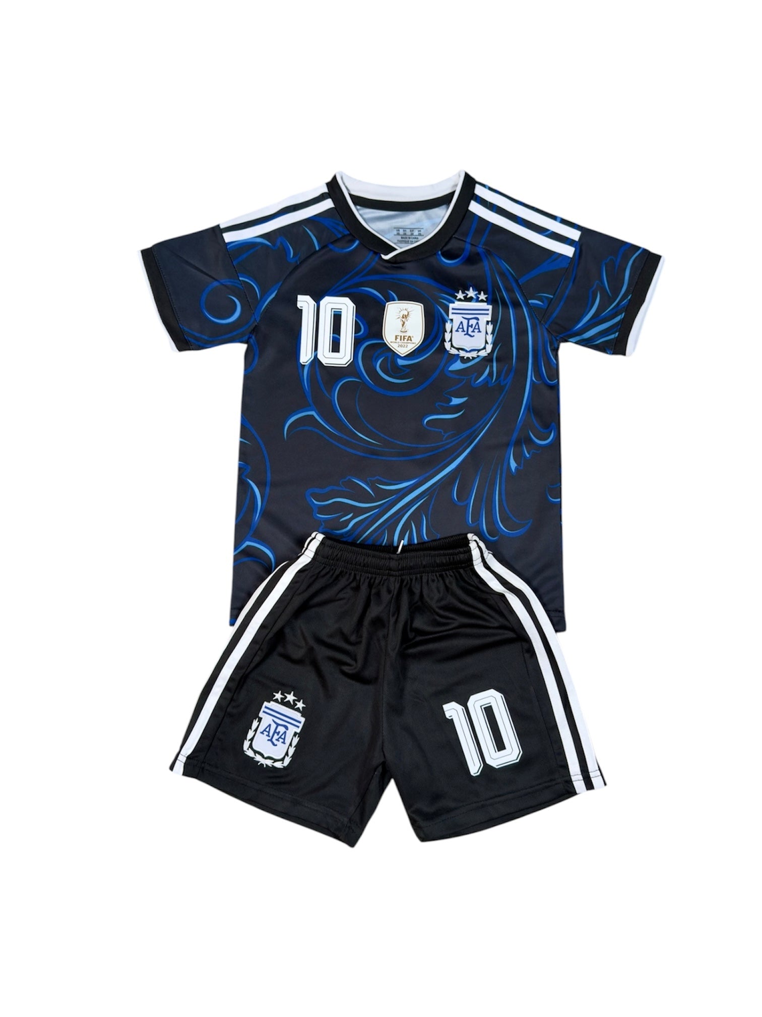 Argentina away youth soccer set - Messi #10